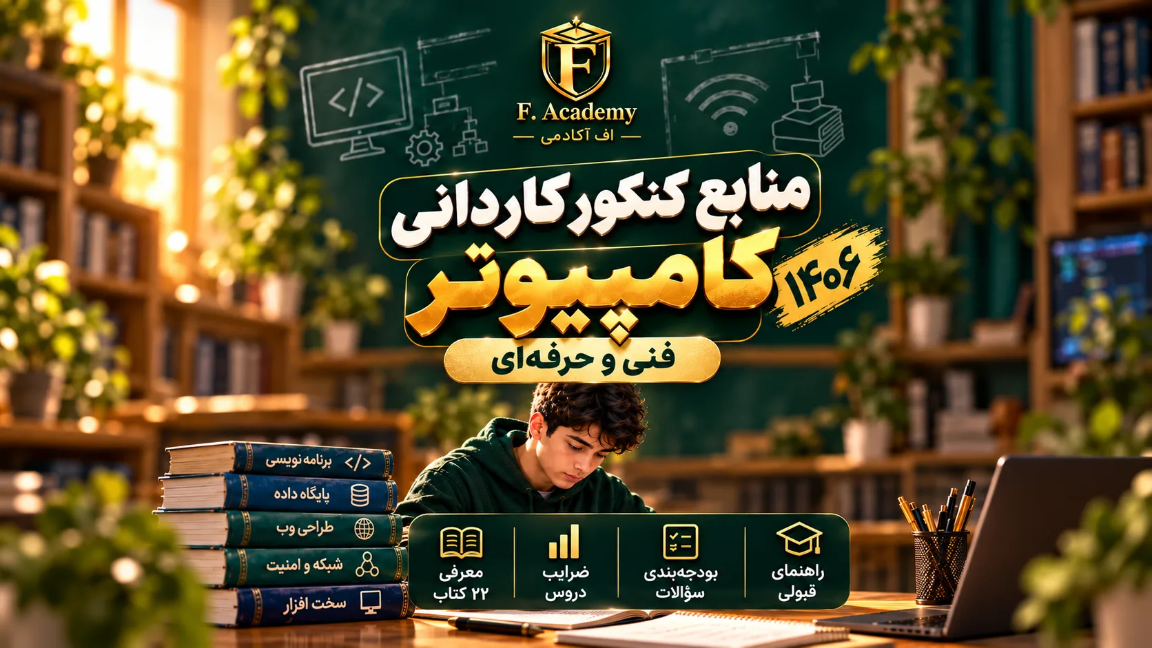 منابع کنکور فنی حرفه‌ای کامپیوتر، ضرایب و کتاب‌های درسی