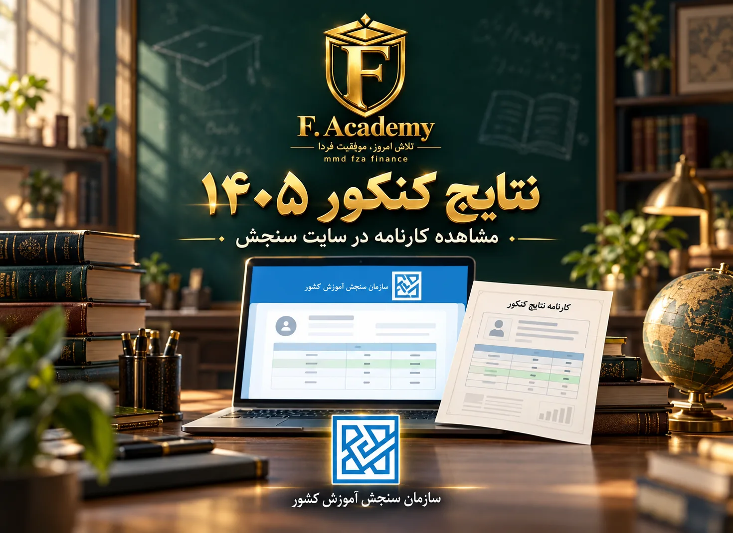 نتایج کنکور ۱۴۰۵ و آموزش مشاهده کارنامه در سایت سازمان سنجش