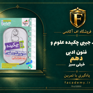 جلد کتاب جیبی چکیده علوم و فنون ادبی دهم خیلی سبز | فروشگاه اف آکادمی